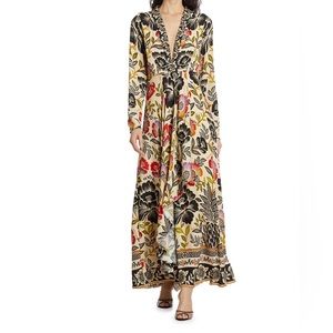 Farm Rio Women’s Dress. Floral Maxi Size Large BOHO